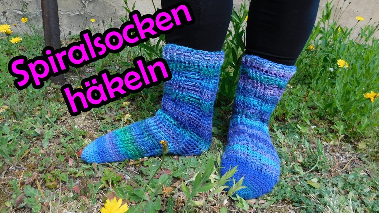 SPIRALSOCKEN häkeln - Bobbel Häkelanleitung