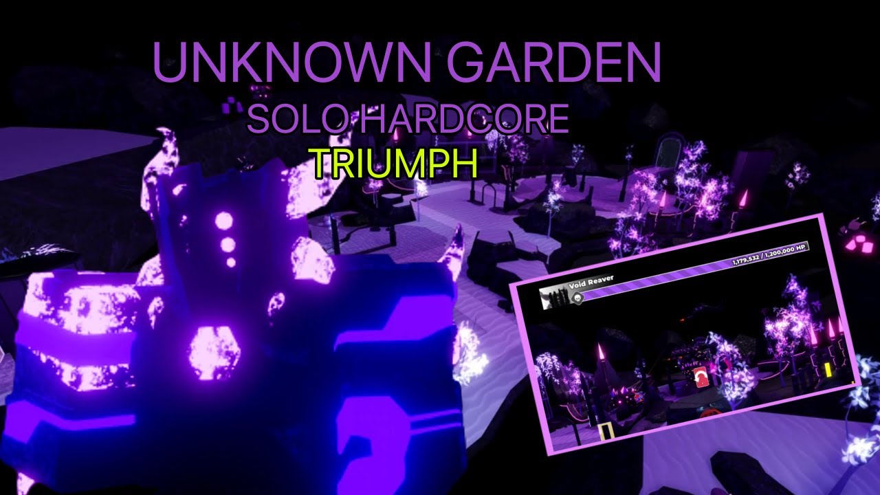 SOLO HARDCORE TRIUMPH ON UNKNOWN GARDEN | TDS Roblox