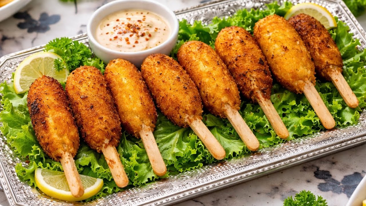 Chicken Lollipop with 3 Ingredients | 10 min- Recipe #chickenlollipop #merirecipe #chicken 
