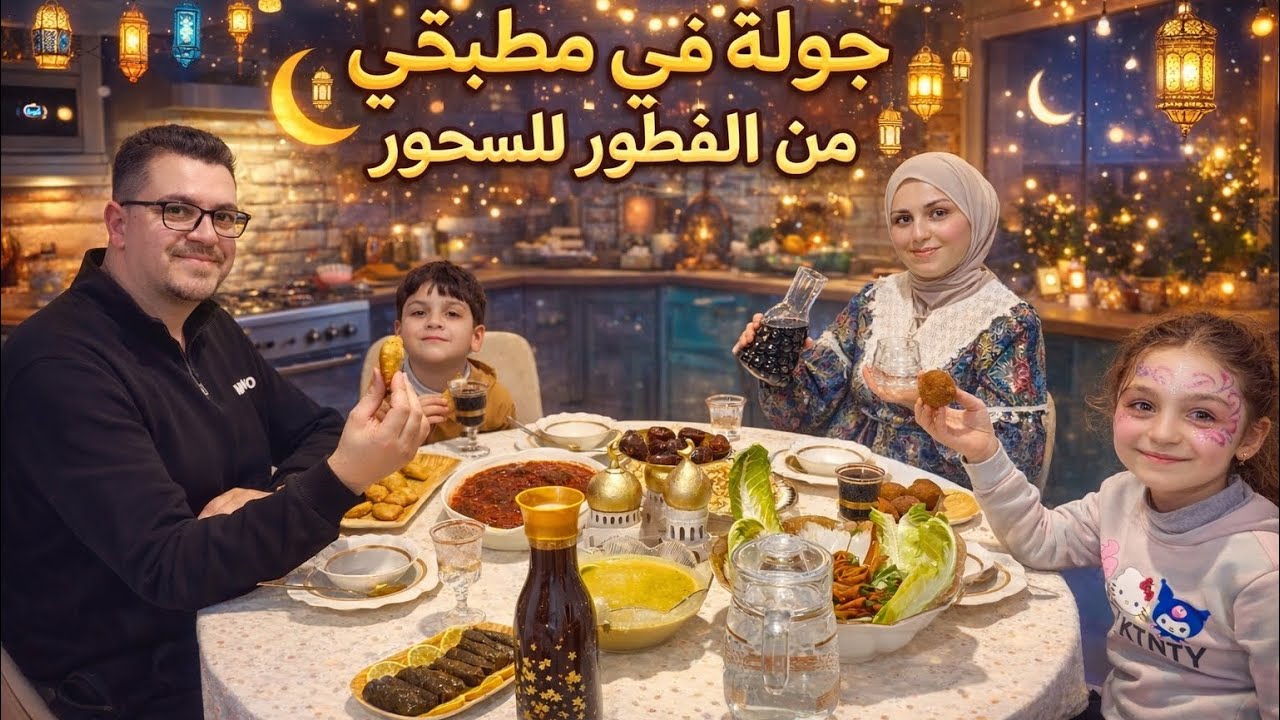 جولة في مطبخي الجديد مع المشتريات والزينة 🌙 روتين رمضان من السحور إلى الفطور