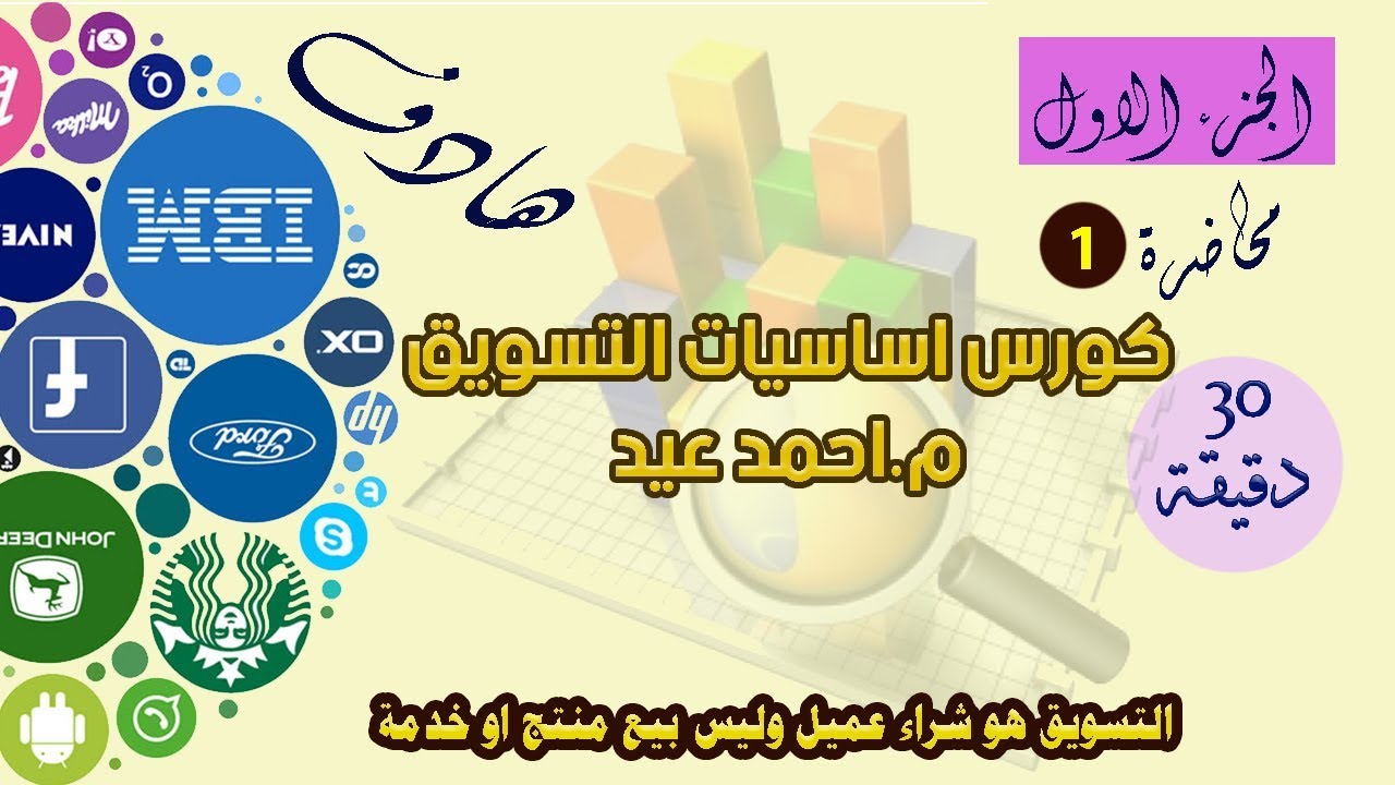كورس اساسيات التسويق والادارة - الجزء الاول - 1 - مبتدئين