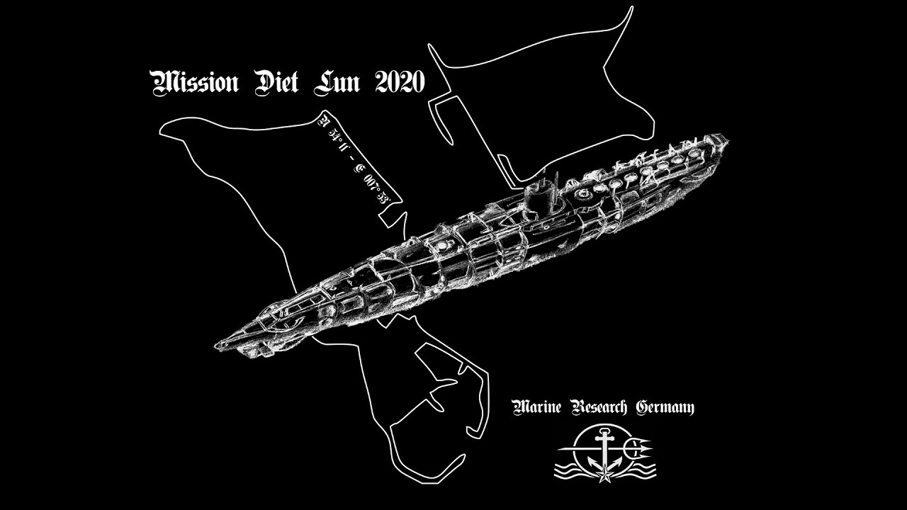 Wreck of the German WWI submarine UC 71 off Helgoland. Germany - august 2020