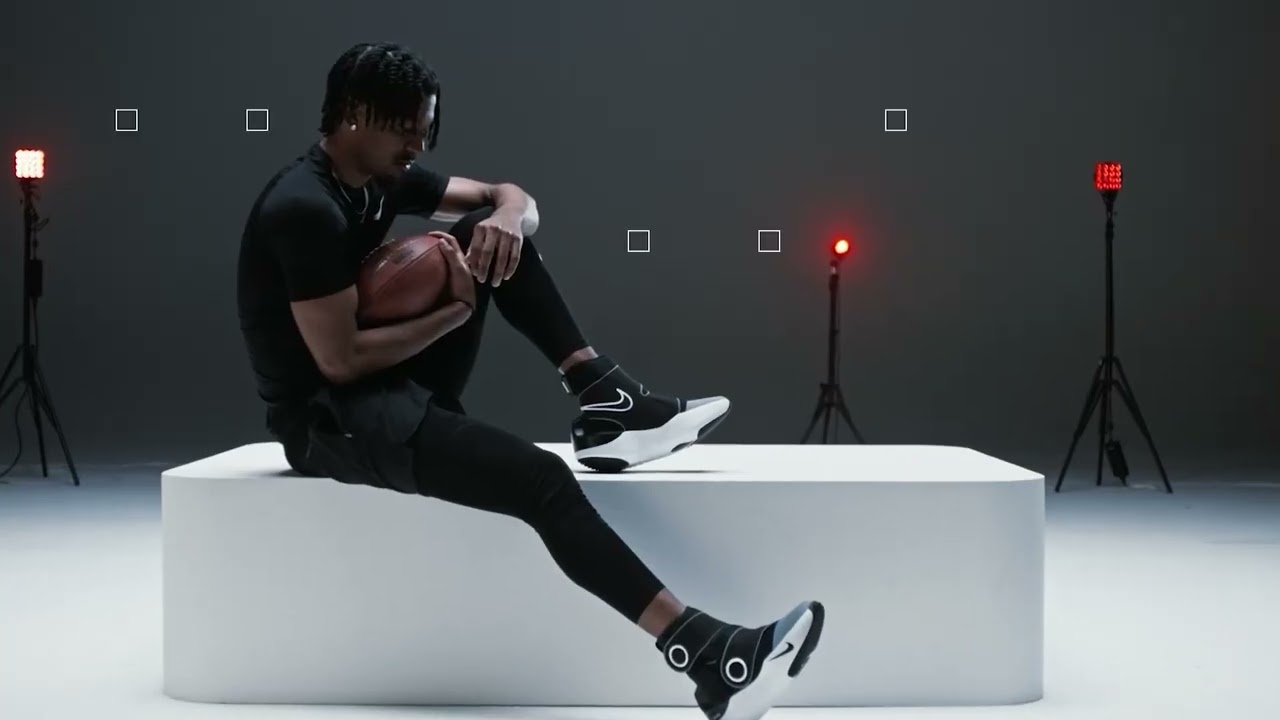 Jayden Daniels in the lab with the Hyperboot by Nike &times; Hyperice