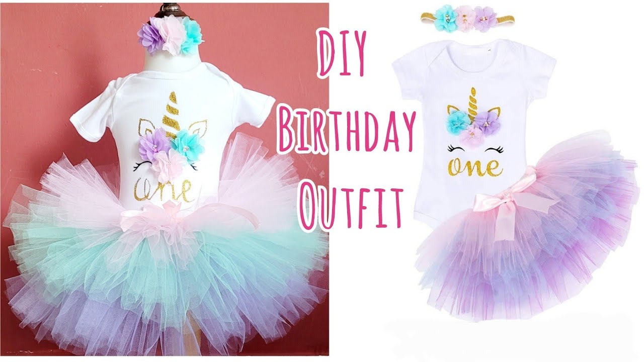 How To Make Birthday Tutu Outfit//DIY Tutu skirt and t-shirt for girls// Unicorn Costume// Custom