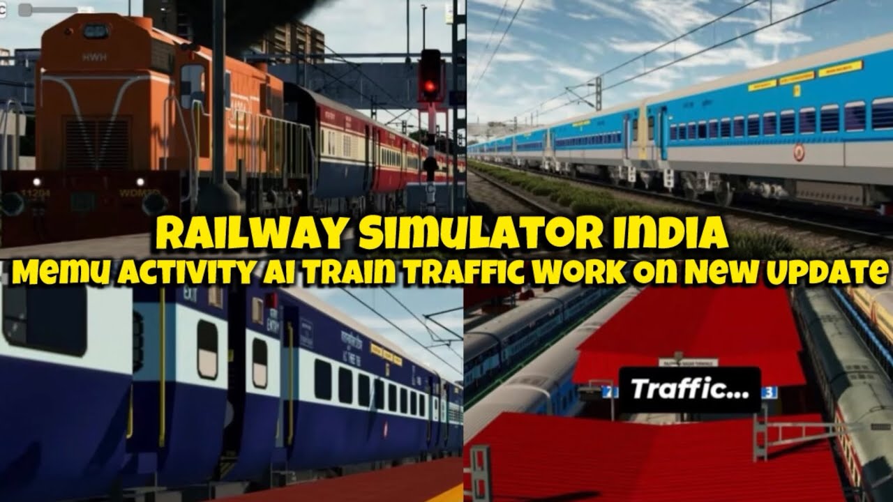 Railway Simulator India | Работа ИИ-трафика поездов Memu в новом обновлении RSI 🔥