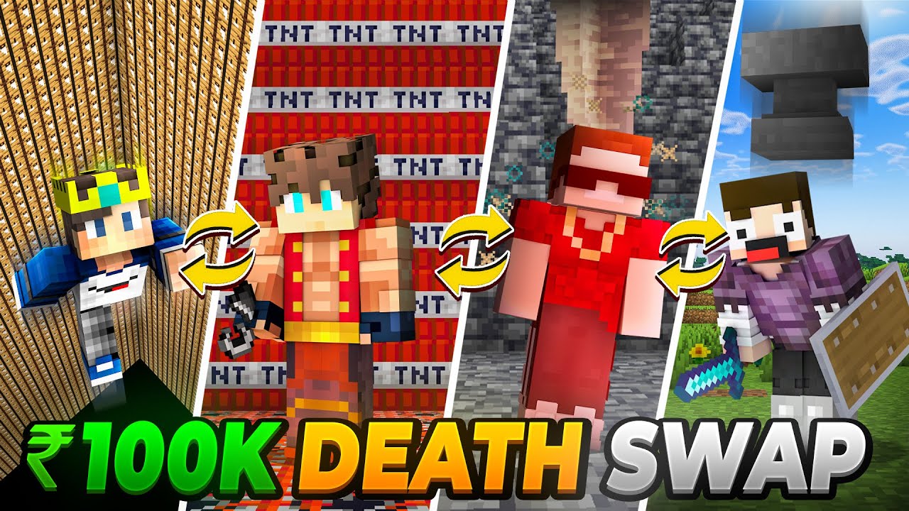 ₹100,000 Minecraft DEATH SWAP Challenge!