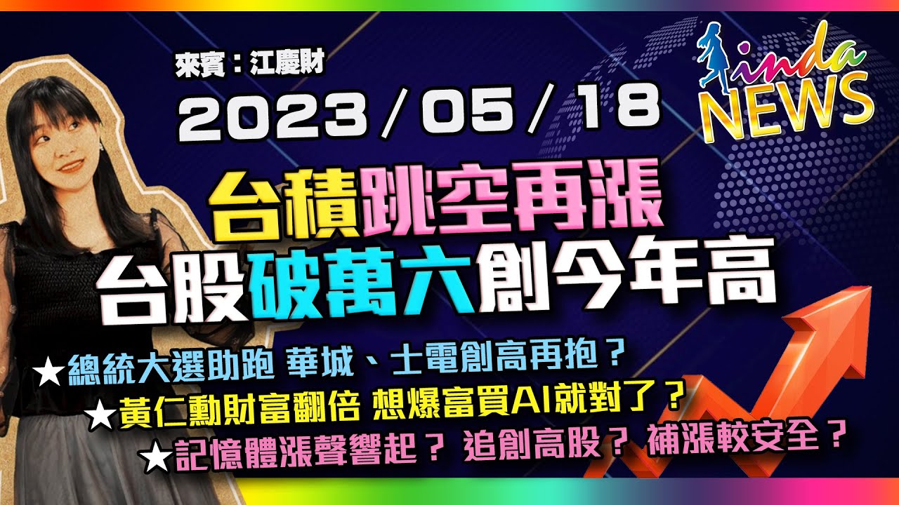 【LINDA NEWS 最錢線】2023/05/18 台積跳空再漲 台股破萬六創今年高｜GMoney