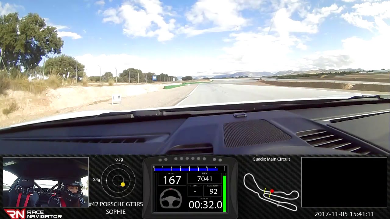 RN #1 Onboard video Guadix Main Circuit, PORSCHE GT3RS, 01:23.599