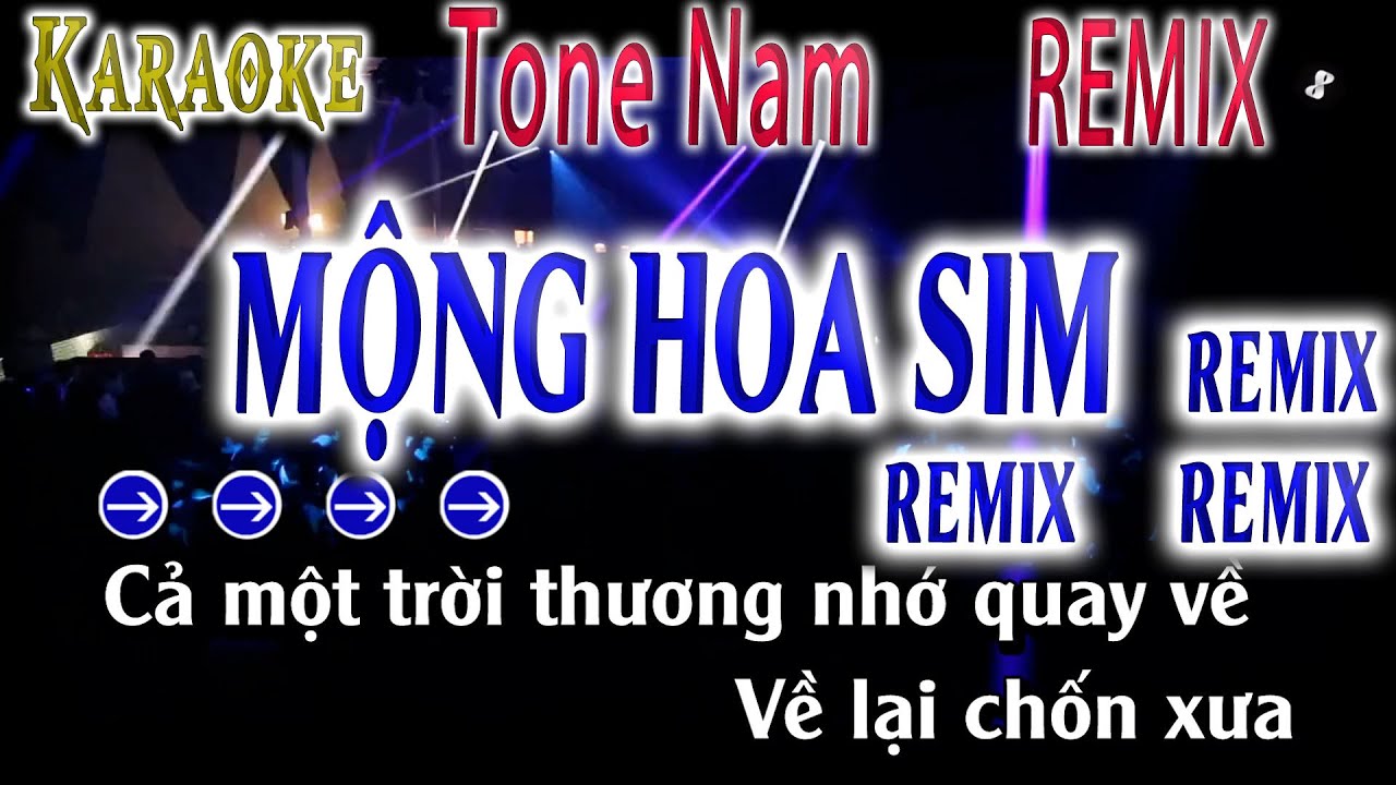 Karaoke Tone Nam  Mộng Hoa Sim Remix