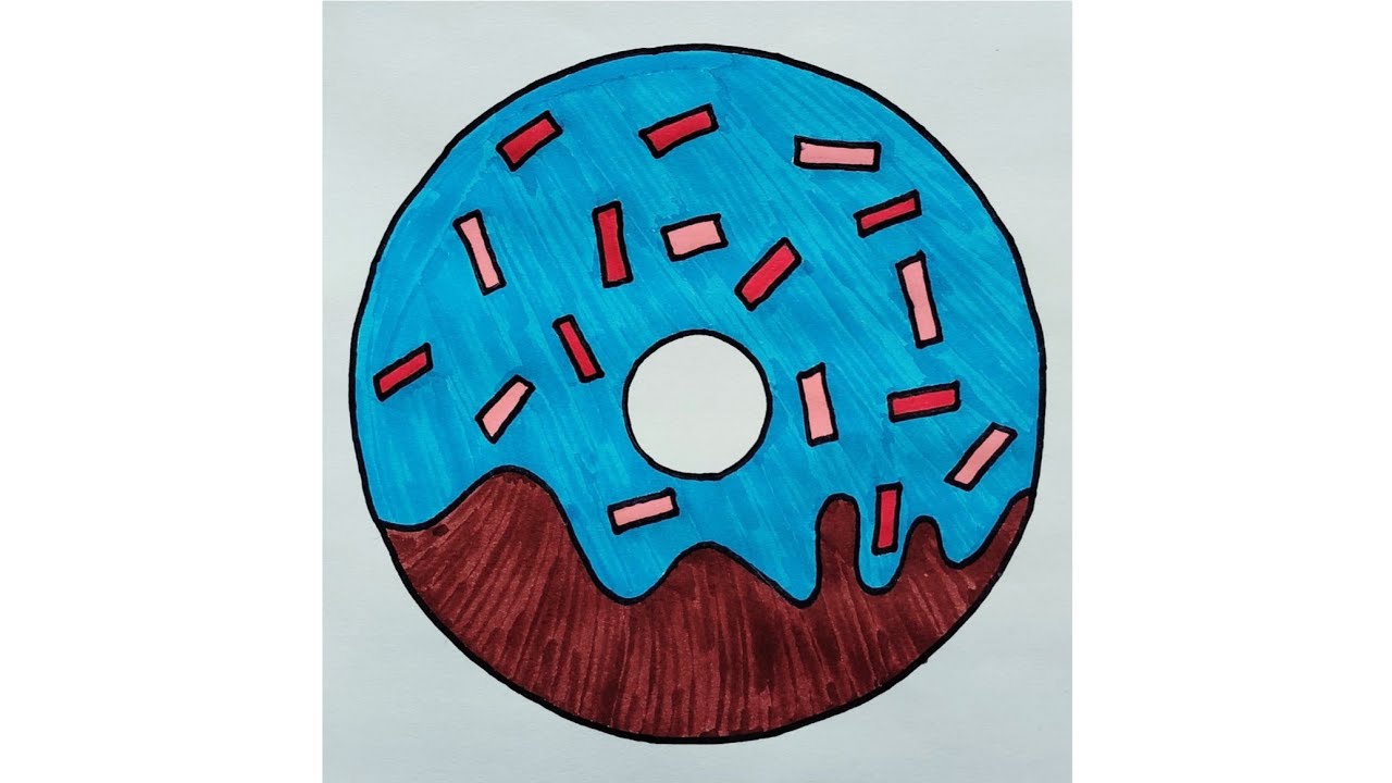 Easy Drawing of a Donut || Learn How to Draw a Donut || Kids Drawing ||