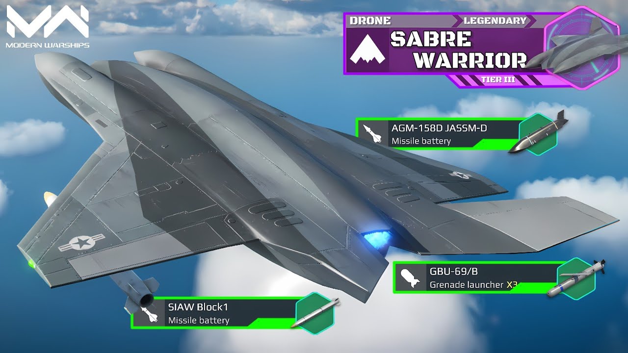 New Bundle Strike Drone! Sabre Warrior Review & Gameplay | Modern Warships Alpha Test