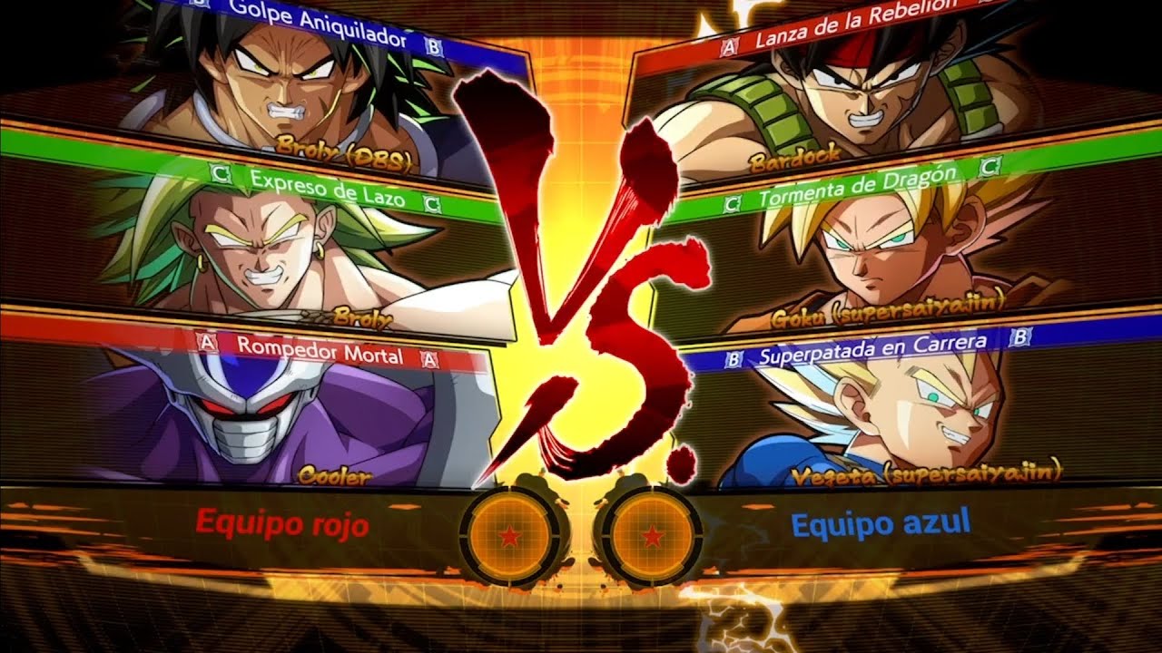 Broly(DBS) y Broly y Cooler Vs Bardock y Goku Supersai y Vegeta Supersai DBZ