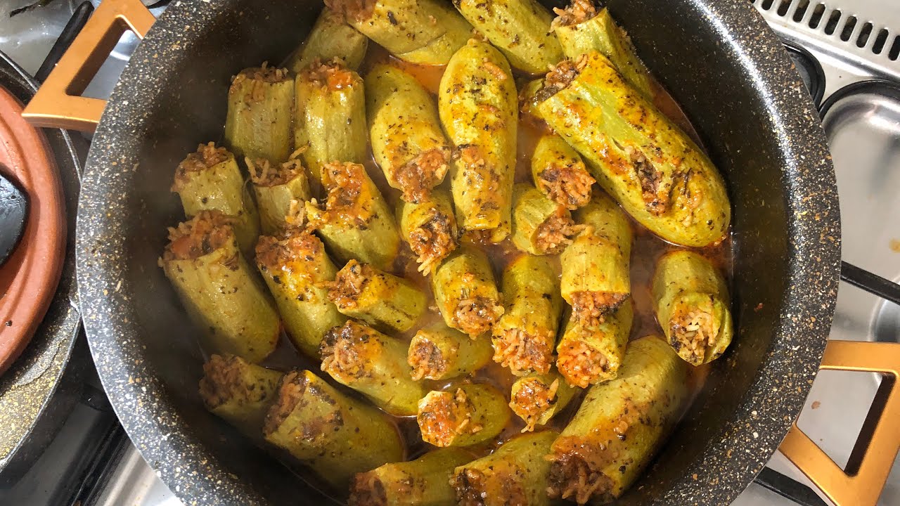 Zucchini with rice and veggies (KOOSA mahshi} arabic food