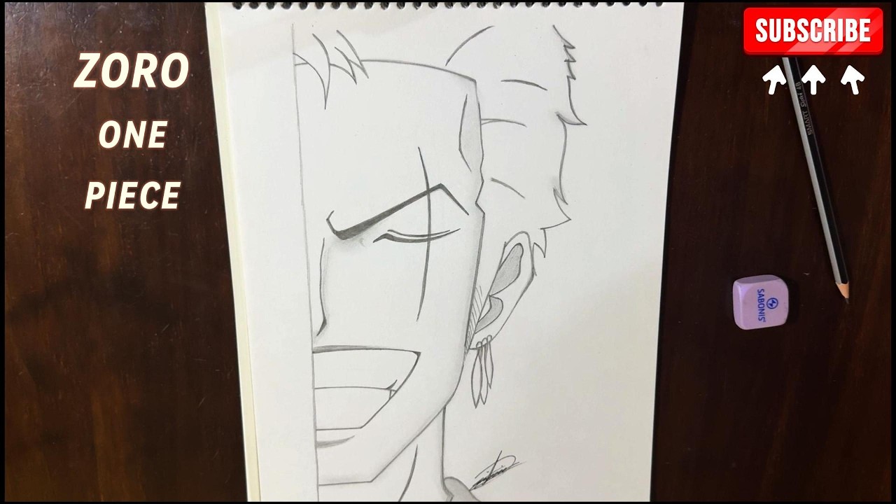 Roronoa Zoro Fan Art | One Piece Drawing Timelapse
