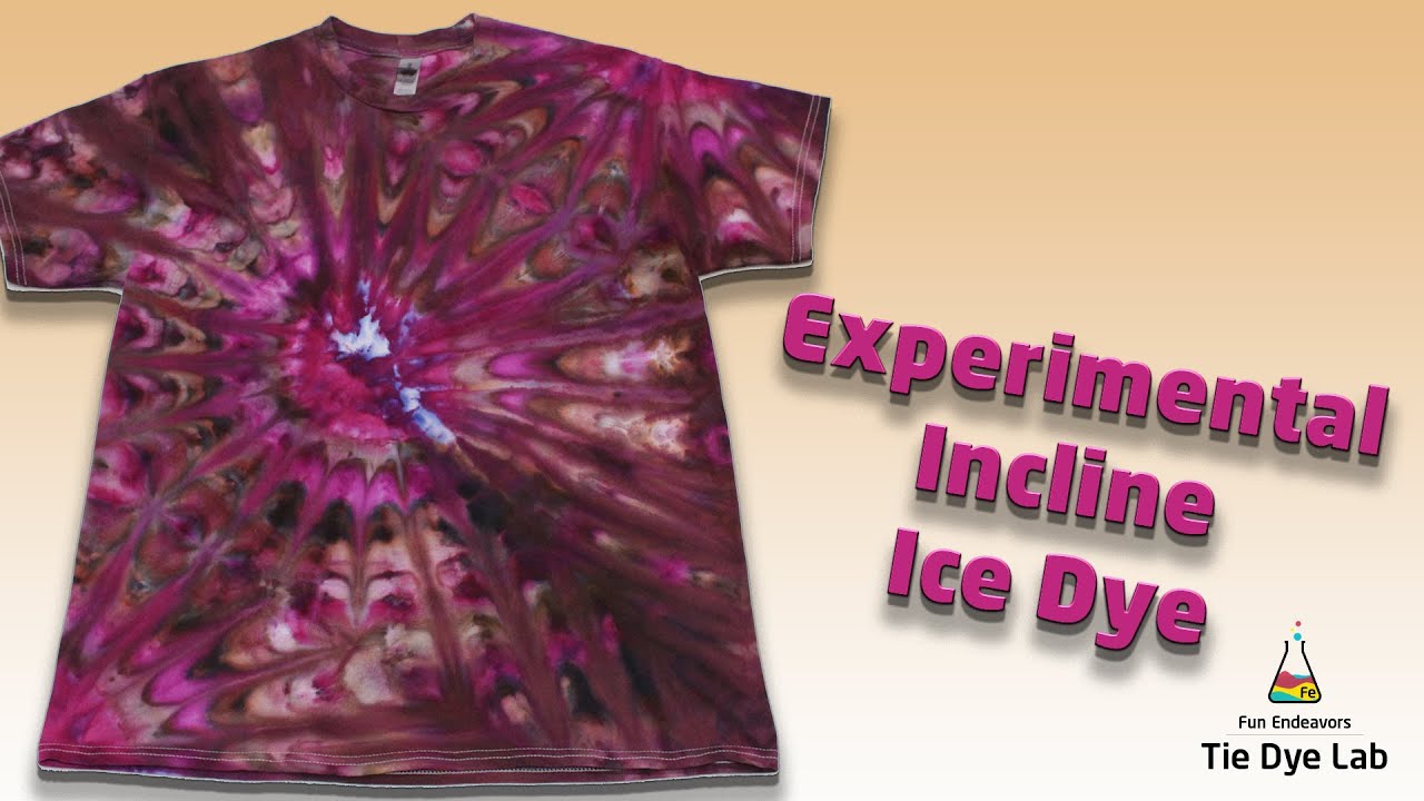 Tie-Dye Designs:  Unusual Experimental Incline Ice Dye
