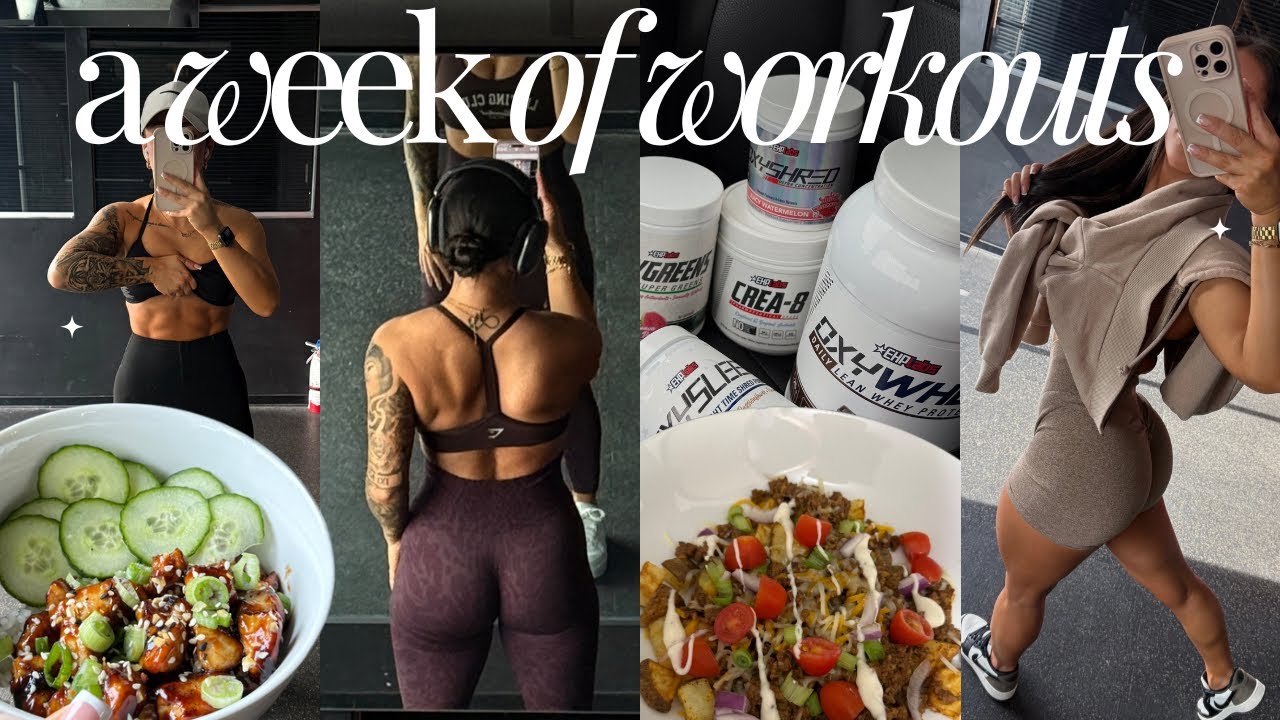 WEEK OF WORKOUTS | current split, high protein meals, macros + more *this will motivate you*