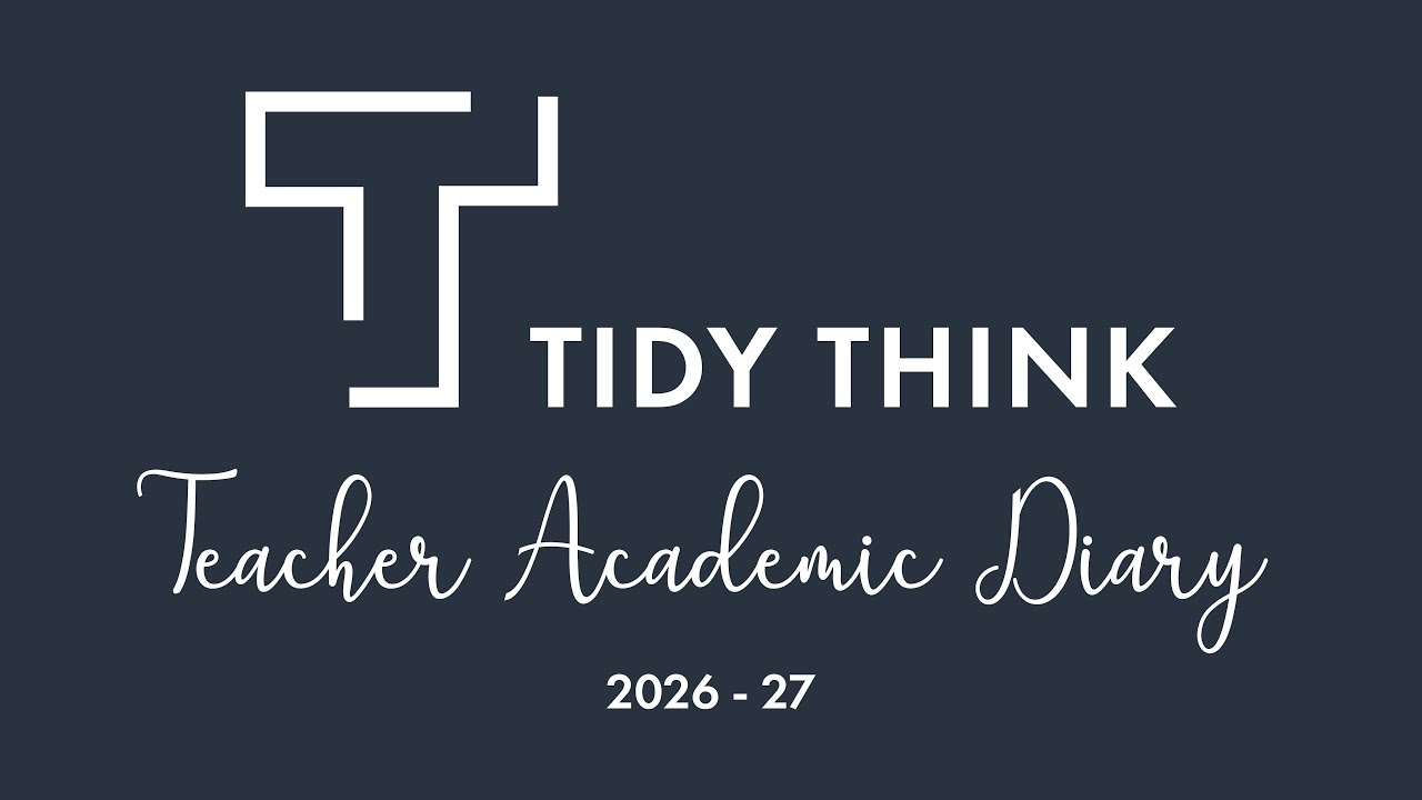 Tidy Think 2026-27 Teacher Academic Diary 