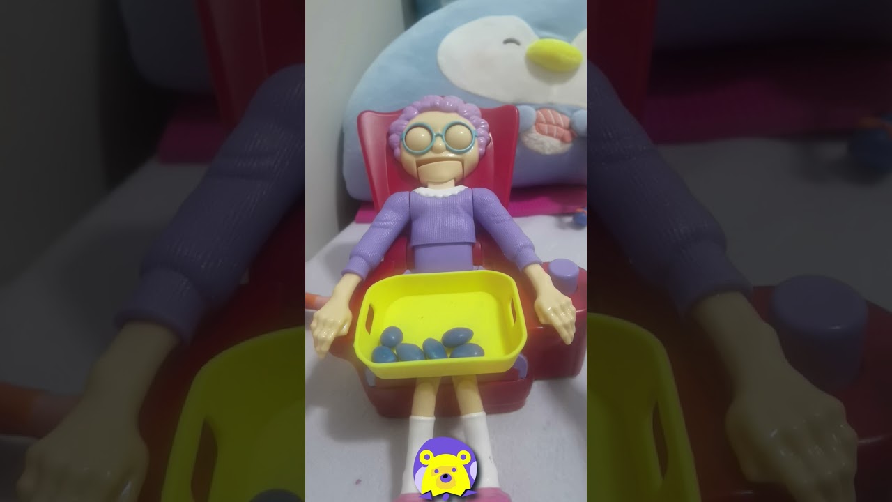 💙💙💙Greedy Granny with BLUE nips Sleeping 4K 🧊💙🧊#shorts