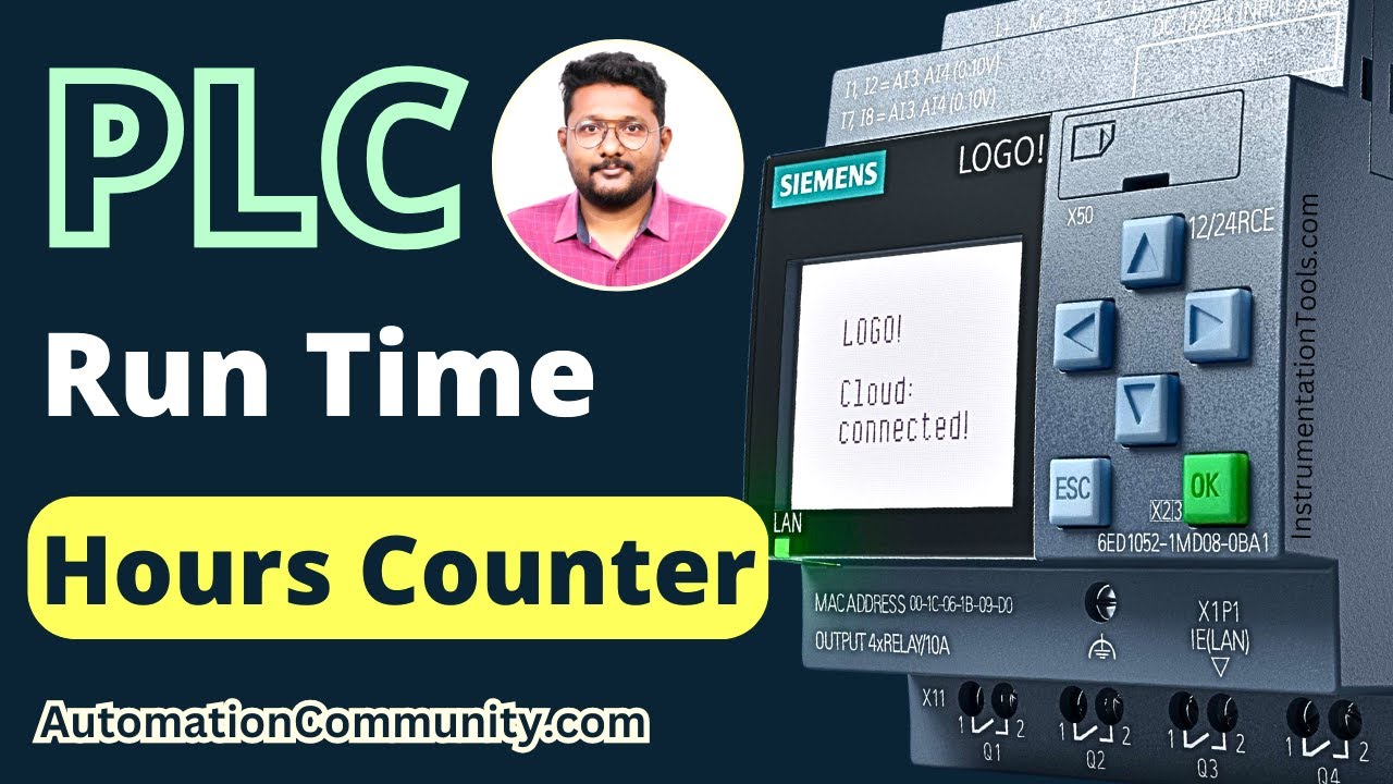 Calculate Motor Run Time in PLC Using Hours Counter