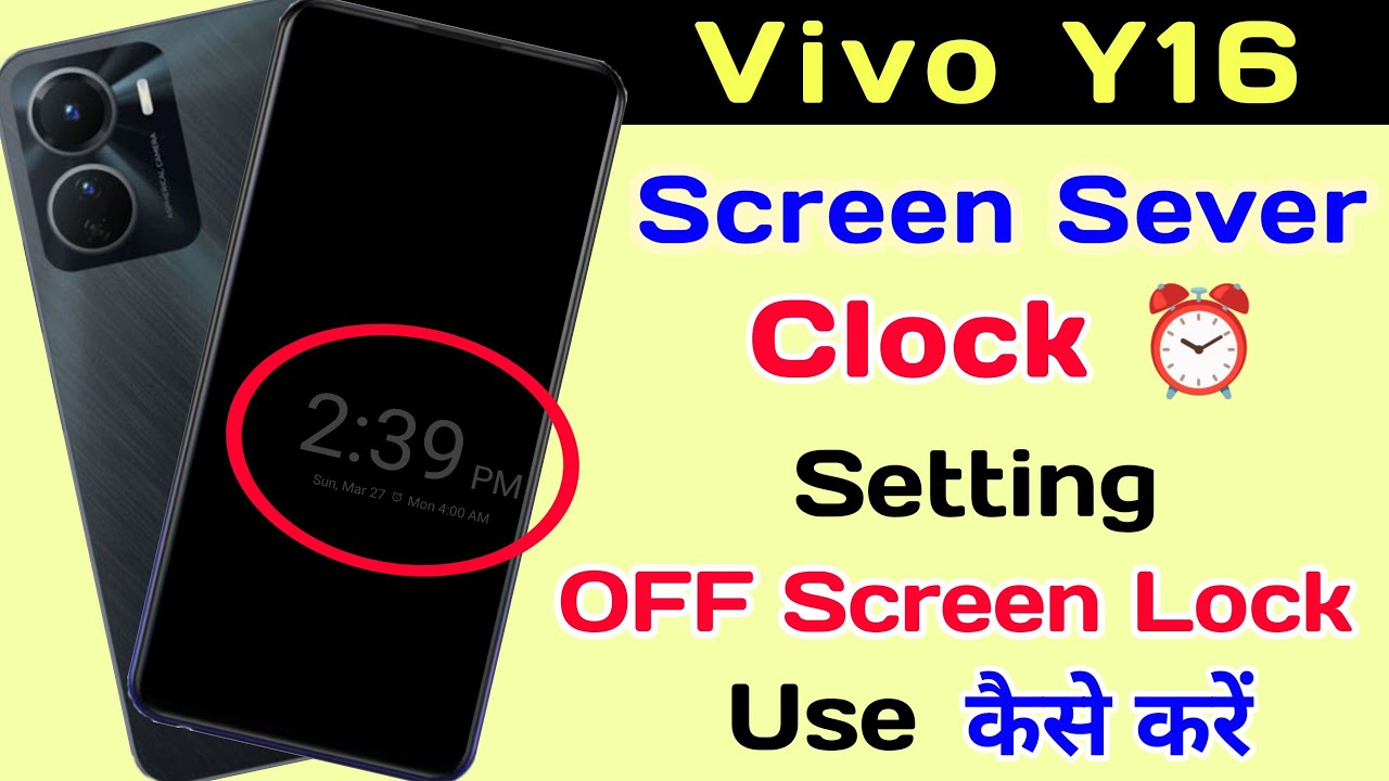 How To Vivo Y16 Screen Sever Setting ll How To Use Clock And photos Screen Sever Vivo Y16