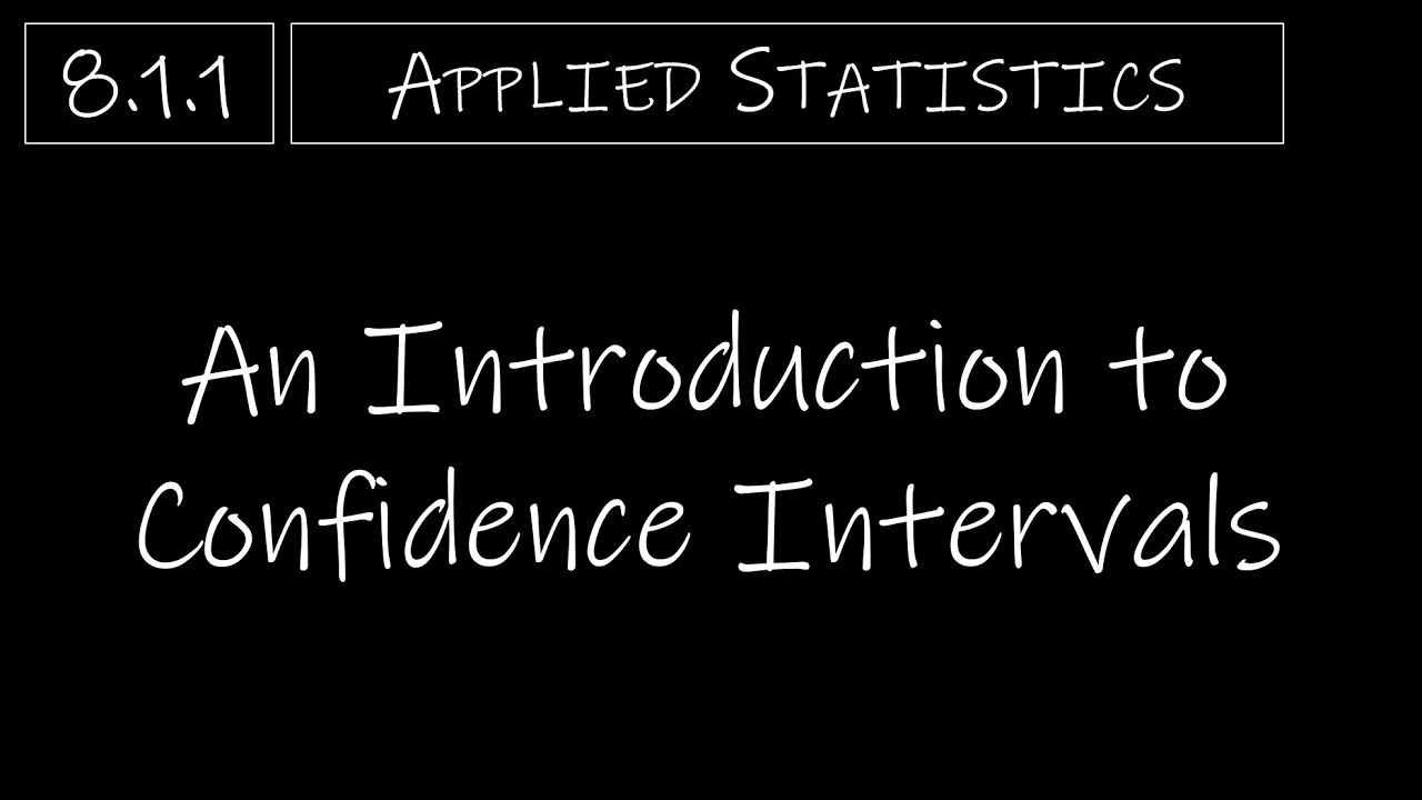 Статистика - 8.1.1 Введение в доверительные интервалы