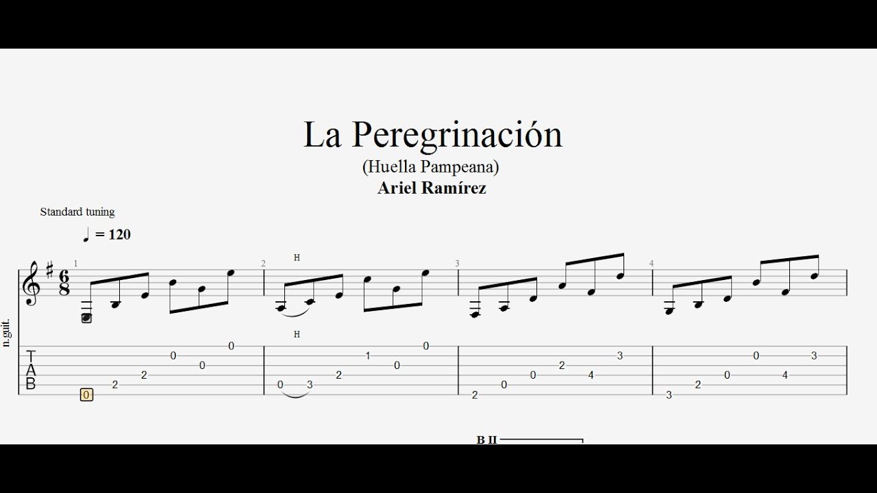 Ariel Ramírez - La Peregrinación (Huella Pampeana) - Tab