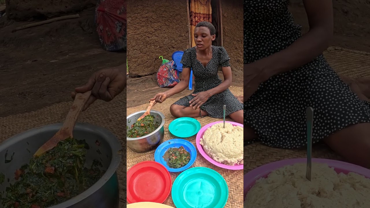 Serving with Love❤️ African Village Mum Feeds Her Construction Workers After a Hard Day #Shorts