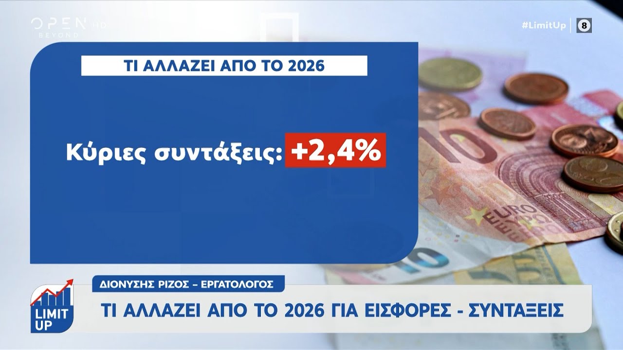Τι αλλάζει από το 2026 στις συντάξεις - Νέοι κανόνες  | OPEN TV
