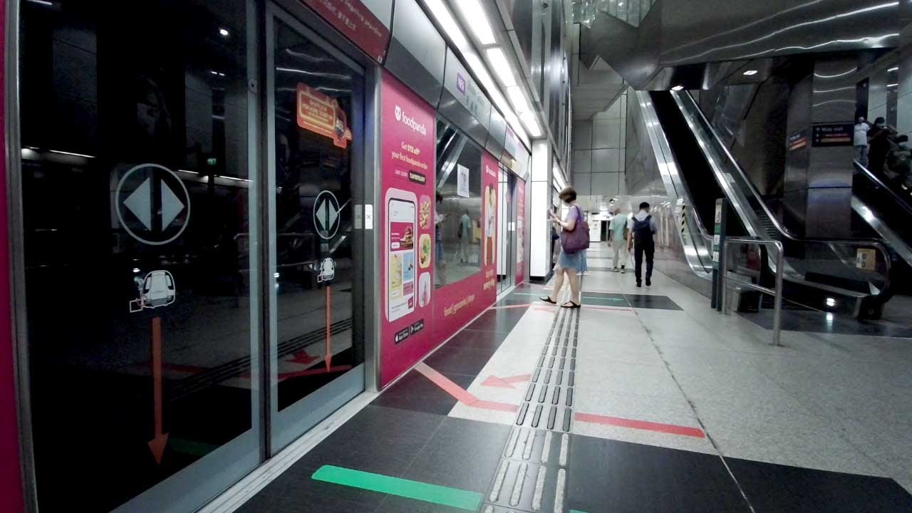 Singapore MRT ride from Esplanade to Chinatown train station (1 of 2)