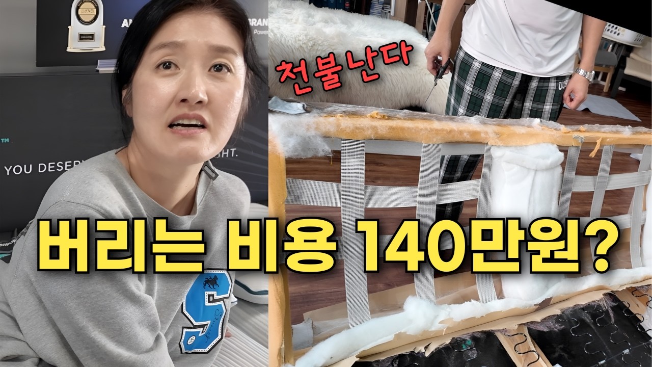 소파 버리려다 140만원 견적 받았습니다..미국에서 살면 일 생깁니다.