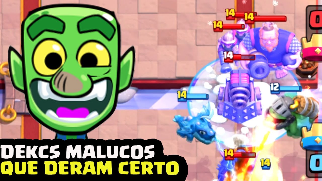 DECKS MALUCOS QUE DERAM CERTO (OU NÃO) #8 - MOMENTOS ENGRAÇADOS NO CLASH ROYALE