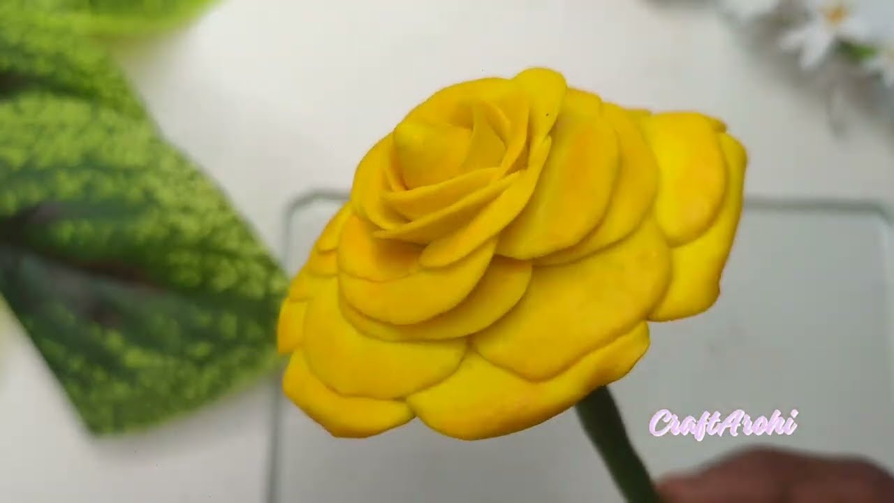 How To Make Clay Flower! Easy Flower Making with Clay!Diy Flower Making Tutorial