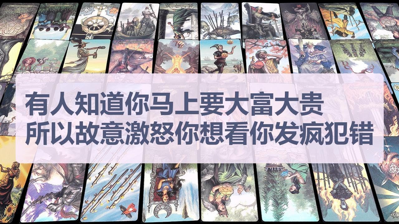 Tarot✨有人知道你马上要大富大贵，所以故意激怒你想看你发疯犯错