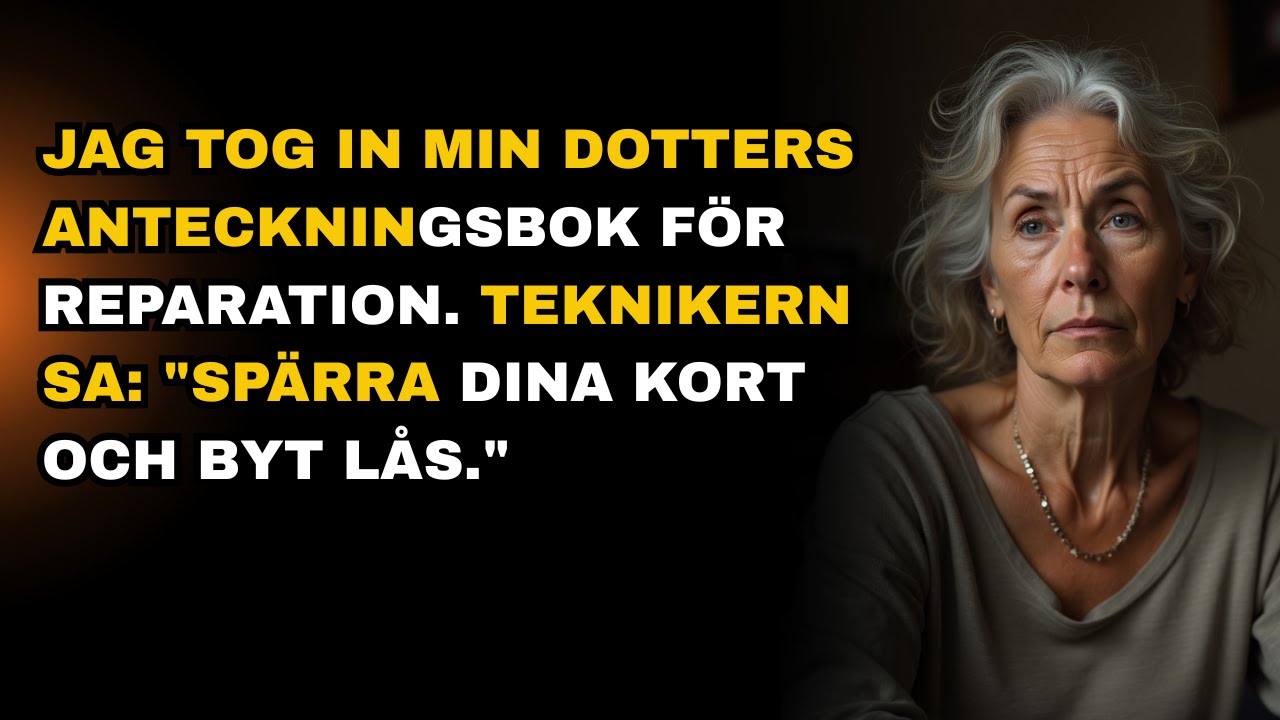Jag tog in min dotters anteckningsbok för reparation  Teknikern sa Spärra dina kort och byt lås