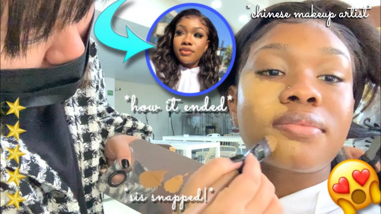 BLACK GIRL GETS MAKEUP DONE IN CHINA FOR THE FIRST TIME🇨🇳 |the final results had me shook!!😳🤡