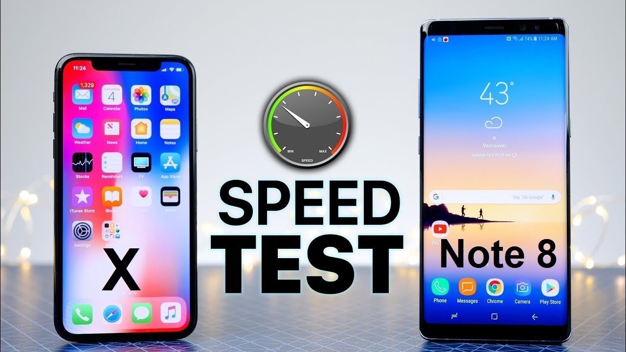 iPhone X vs Samsung Galaxy Note 8 SPEED Test *