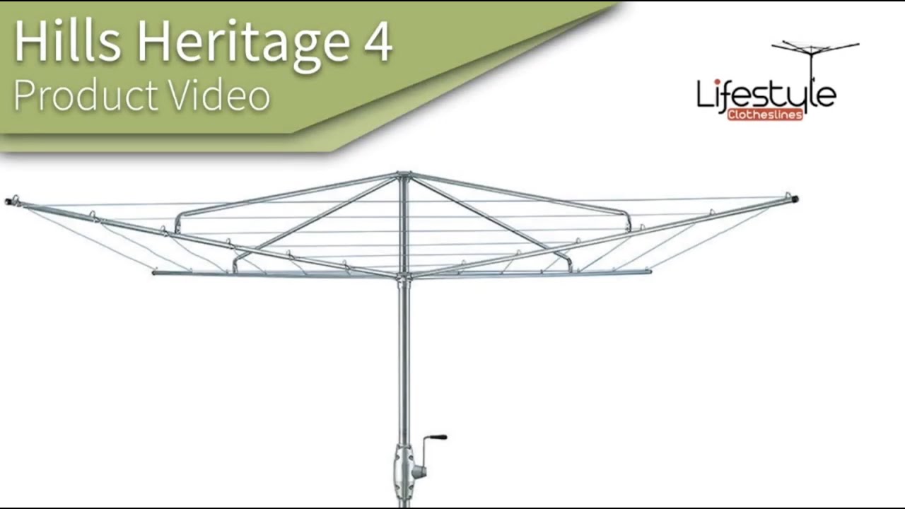 Hills Heritage 4 Rotary Clothes Hoist Product Video