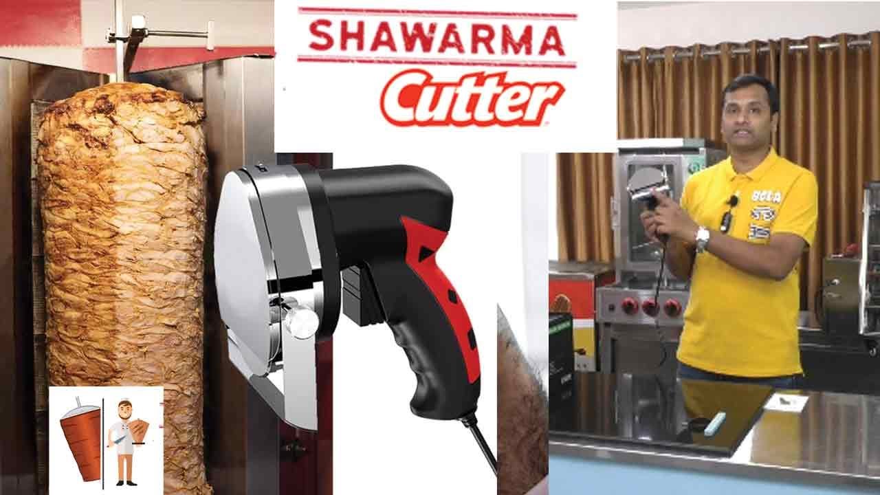 shawamra cutter or kebab doner knife explaining features,unboxing,must slicer for shawarma business
