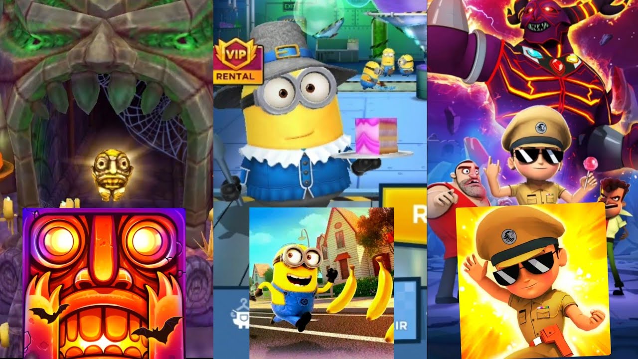 Temple Run 2 l Minion Rush l Little Singham Android Gameplay,iOS @theipadgamerz035#viral#gameplay