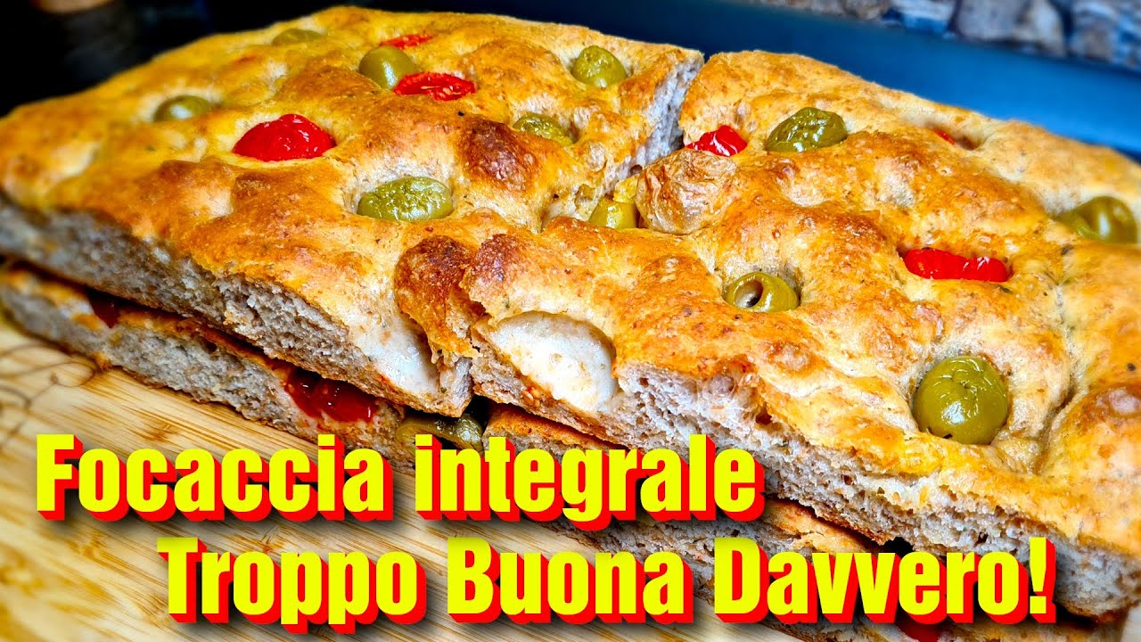 Come Preparare la Focaccia Integrale a Casa – Irresistibile, croccante fuori e soffice dentro 