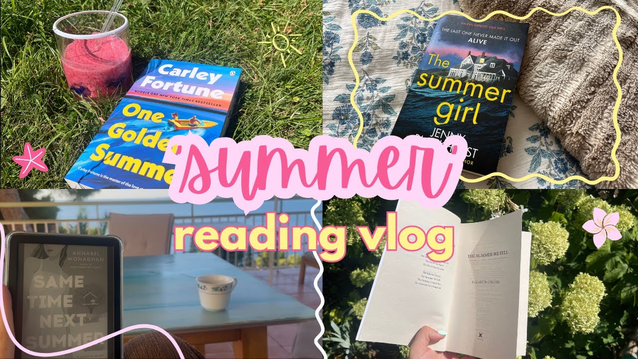 'summer' reading vlog! (spoiler free)˖°𓇼🌊⋆🐚🫧