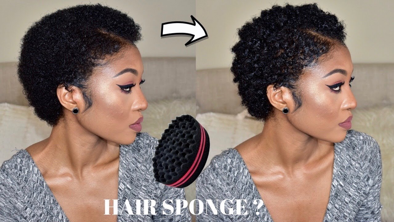 ON THE GO CURL DEFINITION ON 4B/C TWA Using CURL SPONGE | DisisReyRey