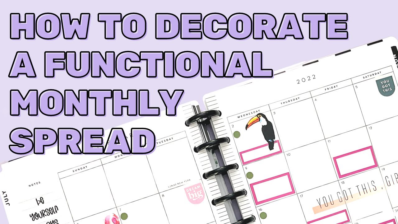 HOW TO MAKE A FUNCTIONAL DECORATIVE SPREAD | HAPPY PLANNER TIPS