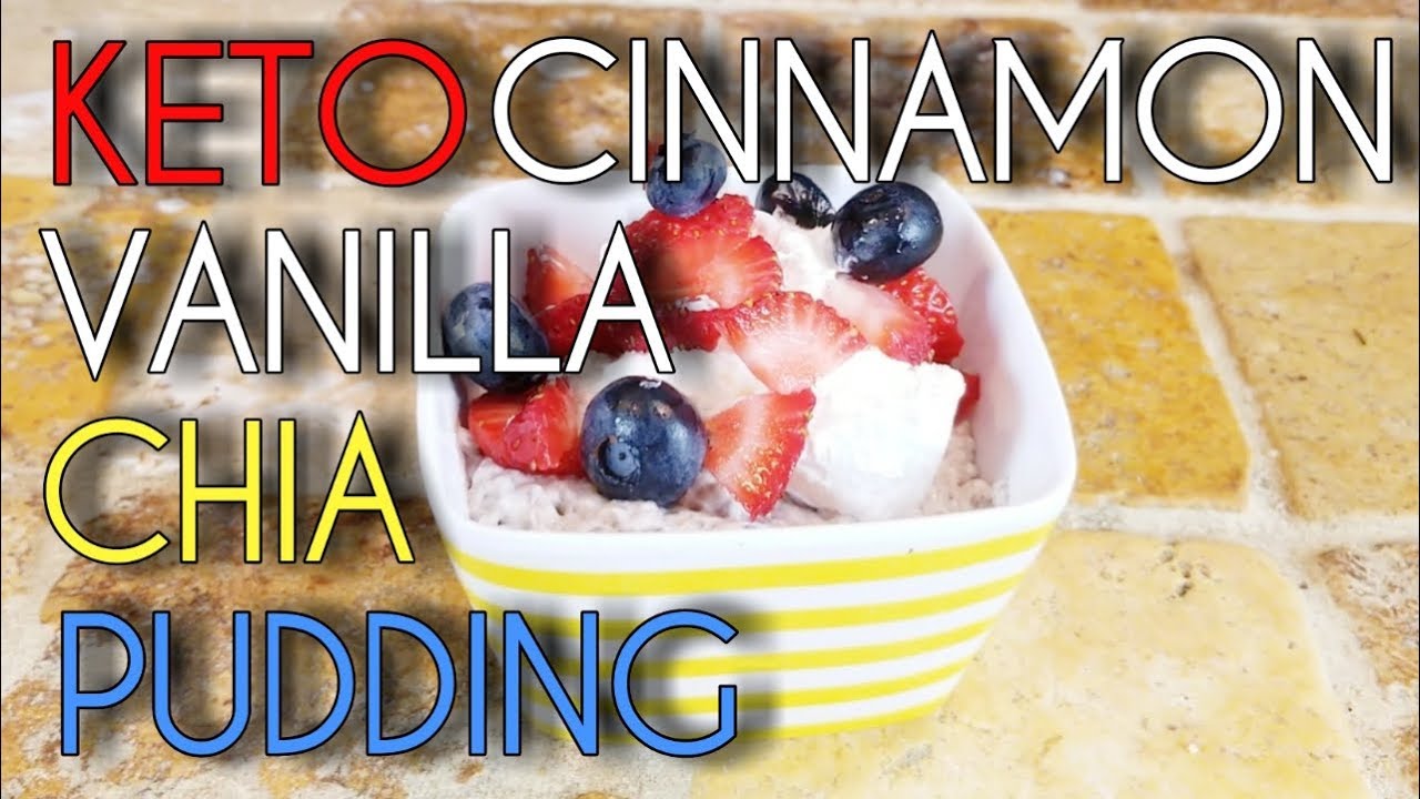 Meatless Keto! Keto Cinnamon-Vanilla Chia Pudding!!!🍓🥥