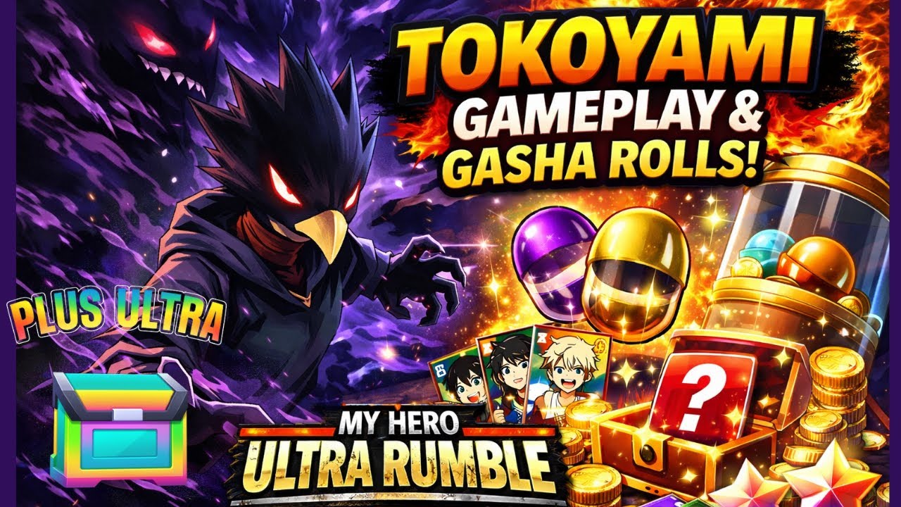 Tokoyami Gameplay Match + Crazy Gasha Rolls! | My Hero Ultra Rumble