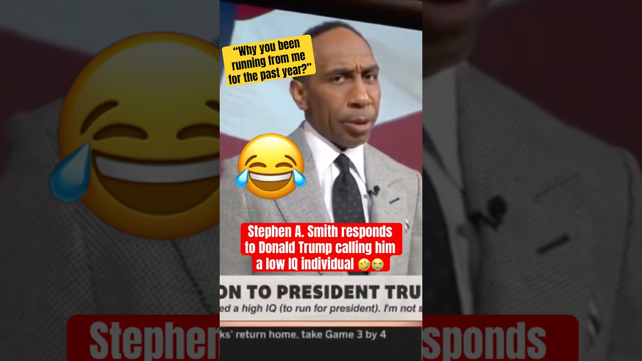 Stephen A challenges Donald Trump to a debate 👀😭 #nba #shorts #basketball #foryou