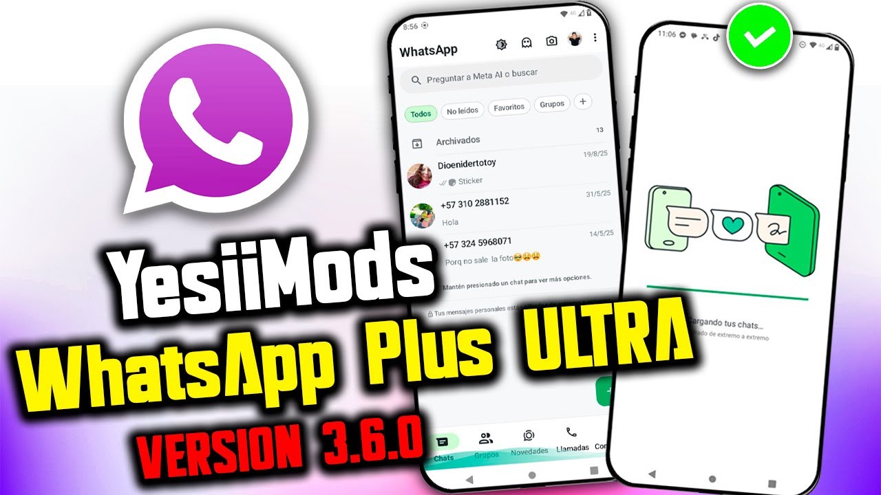 Nuevo WhatsApp Plus ULTRA V3.6.0 de YesiiMods ¡¡¡Como Vincular!!!