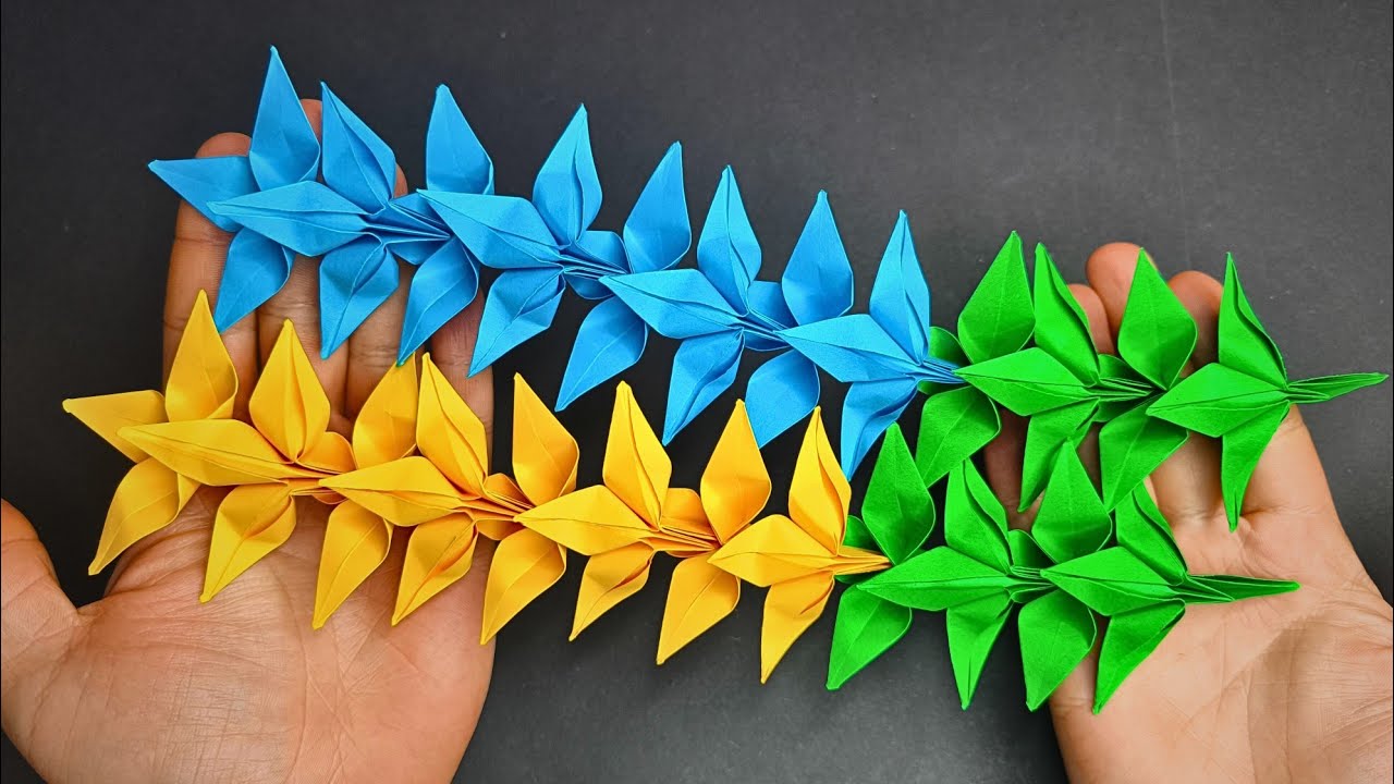 Easy Origami Lavender Flower For Beginners 💐 How to make a paper flowers