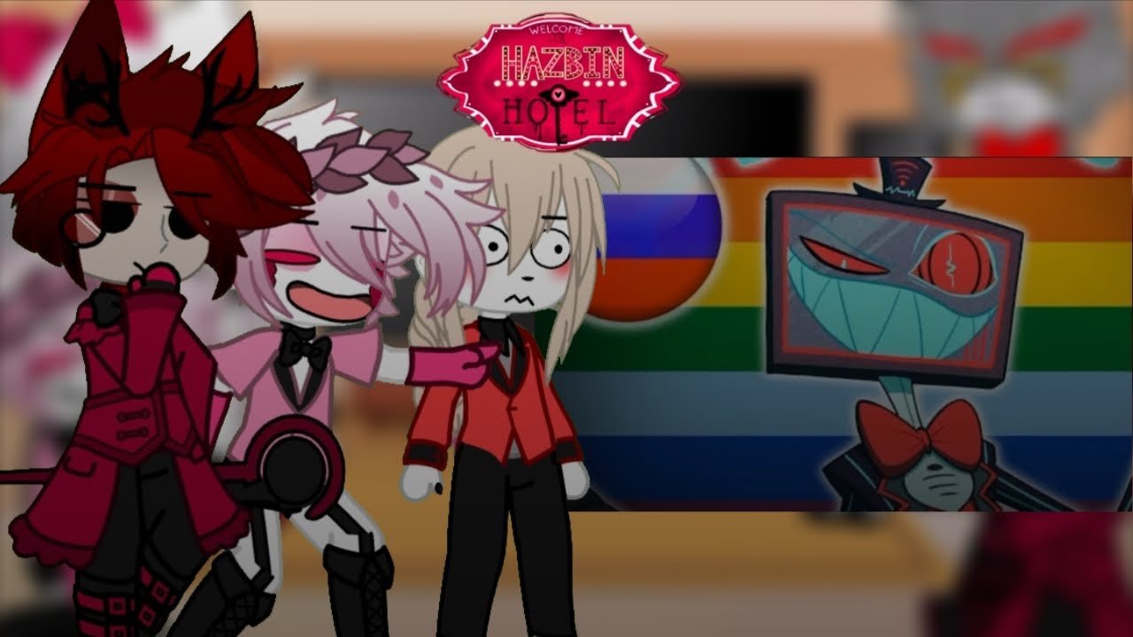 Hazbin Hotel reaction to BE GONE - GAY VERSION VOX - ALASTOR COVER || @MIA || 🇷🇺/🇺🇲 ||