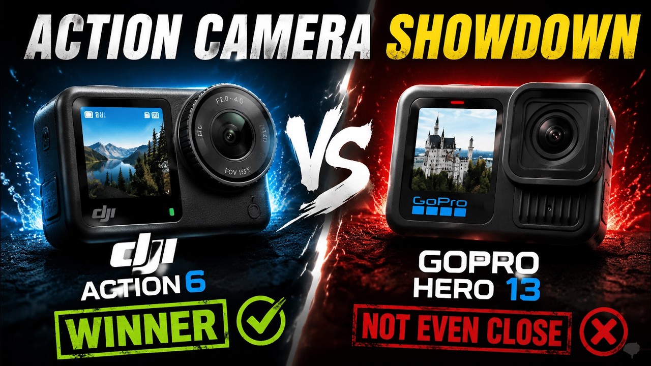 DJI Action 6 против GoPro Hero 13: результат даже близко не похож на предыдущий.